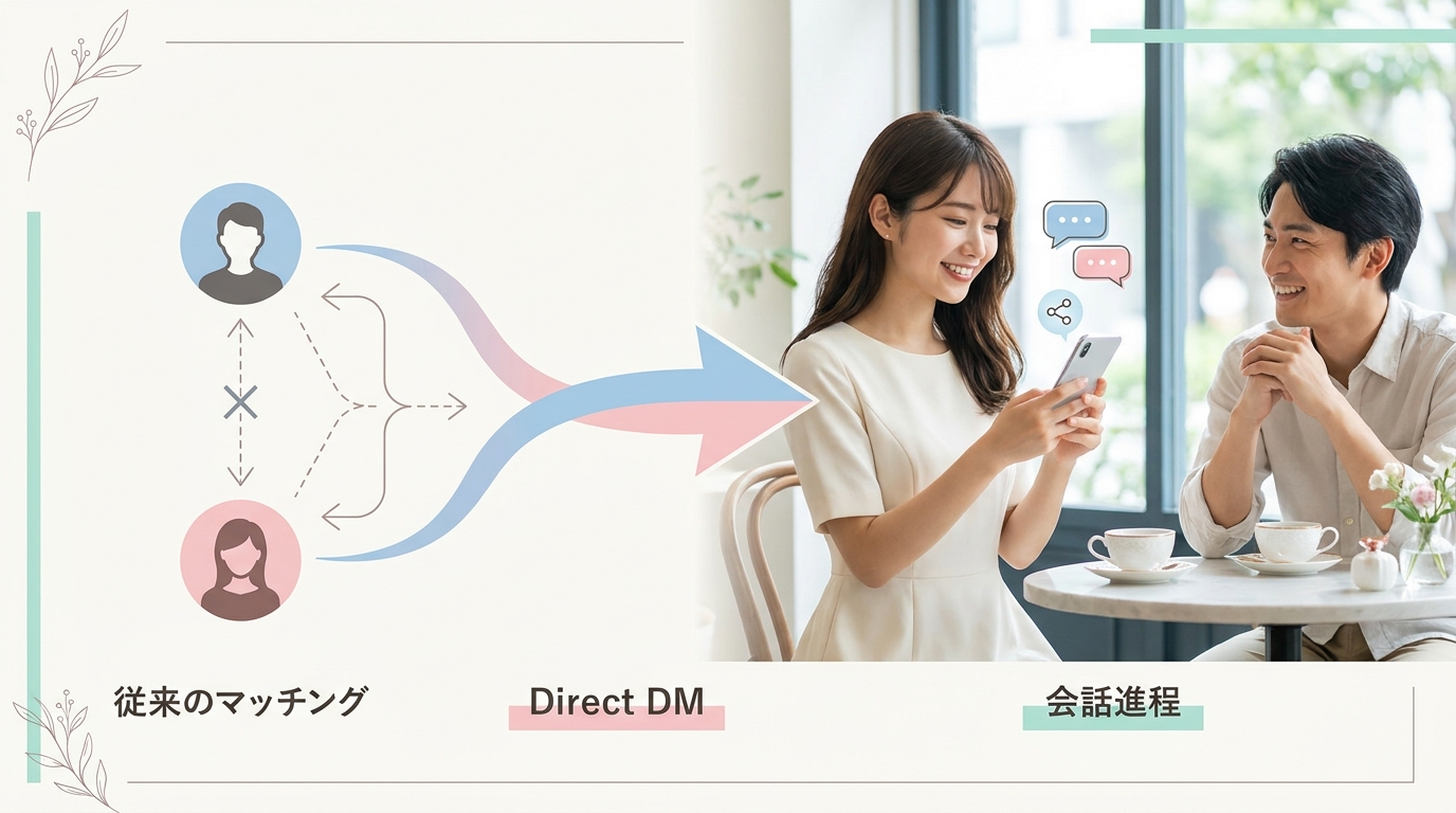 マッチング不要でDMできる——なぜpaddyで話が進みやすいのか