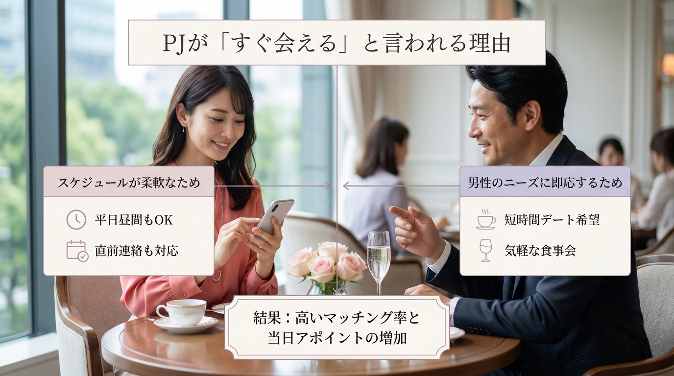 PJが「すぐ会える」と言われる理由