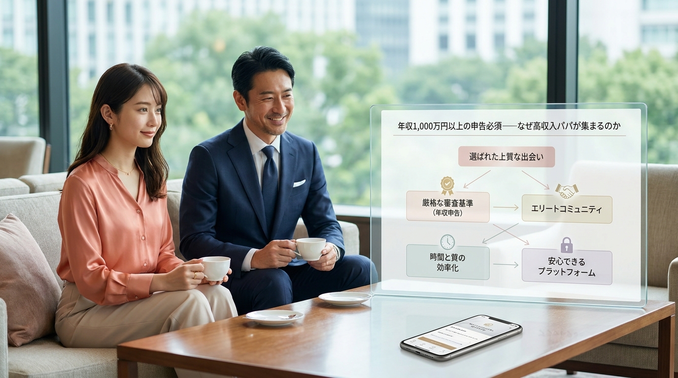 年収1,000万円以上の申告必須——なぜ高収入パパが集まるのか