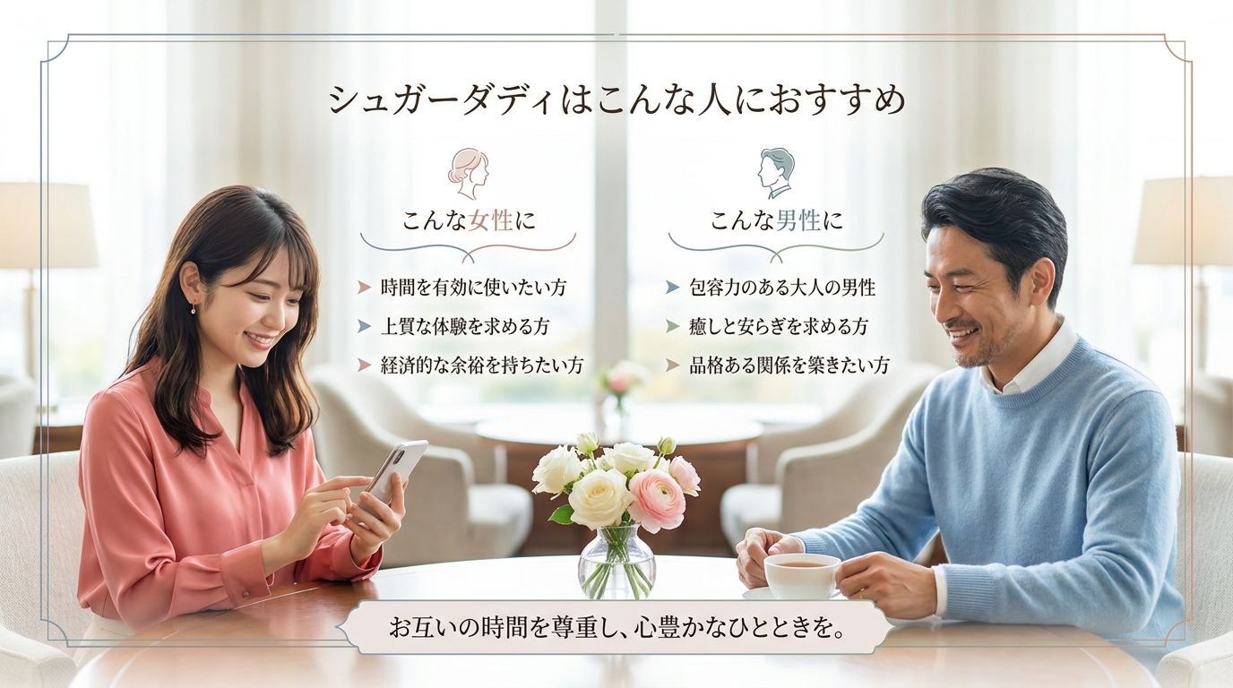 シュガーダディはこんな人におすすめ